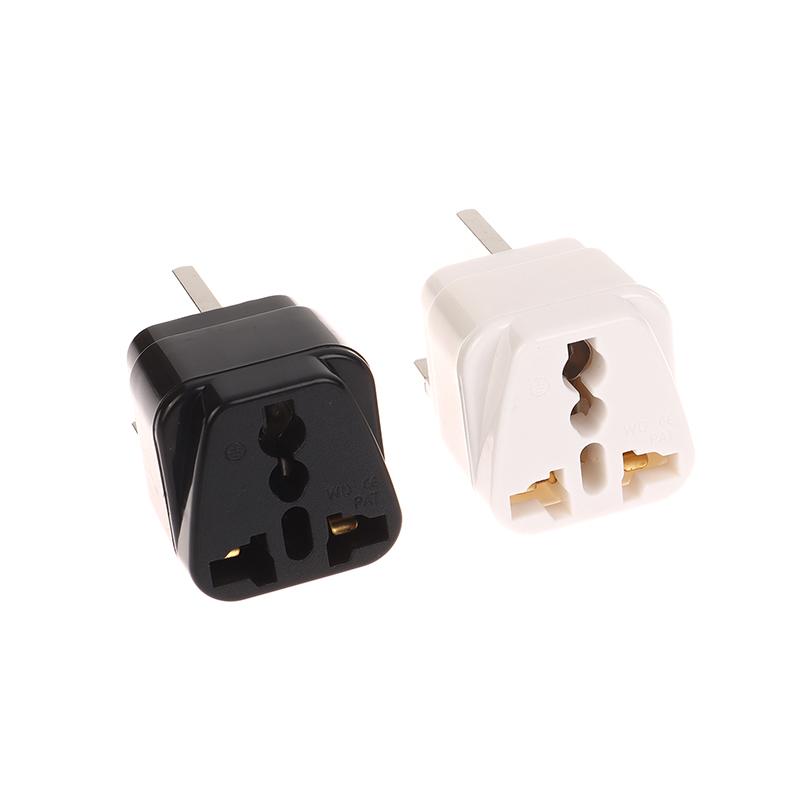 Universel Britisk Stikadapter Med 13A Sikring Sort/Hvid Rejseadapter 3-benet Stikkontakt Stik Uk Eu Il Adapter Us Til Uk Stik