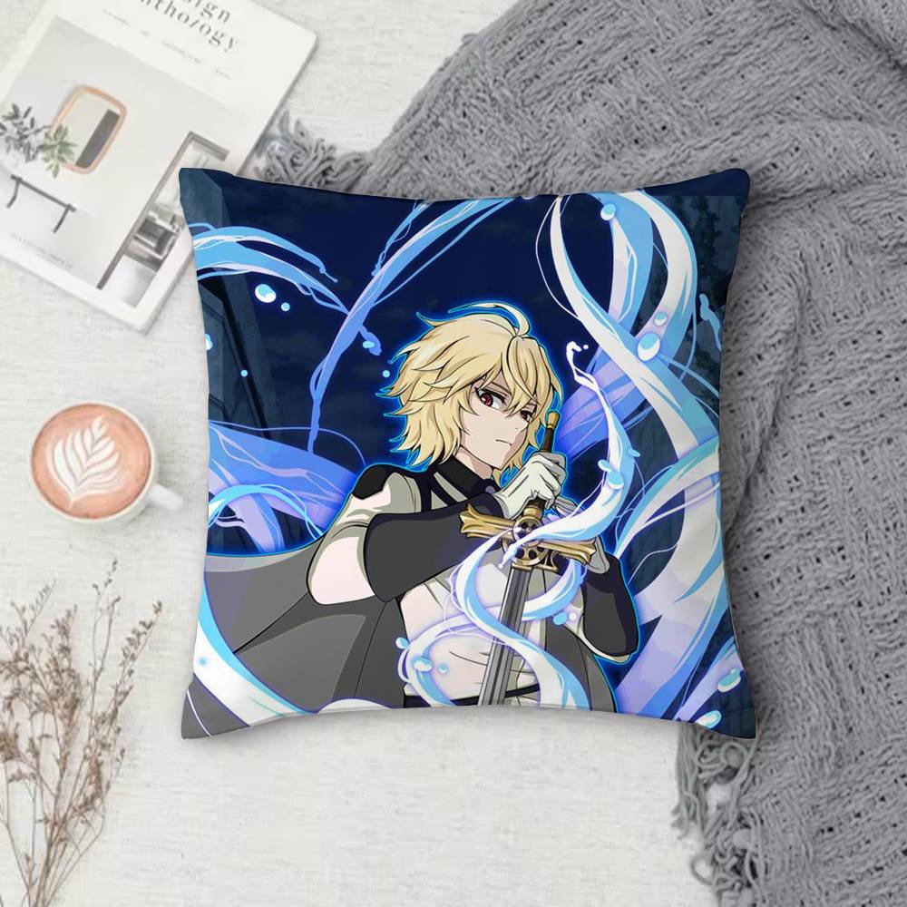 Seraph of the End Doublesided Printed Square Pillow Cover Decorative Cushion Cover for Sofa Bedroom Bedside