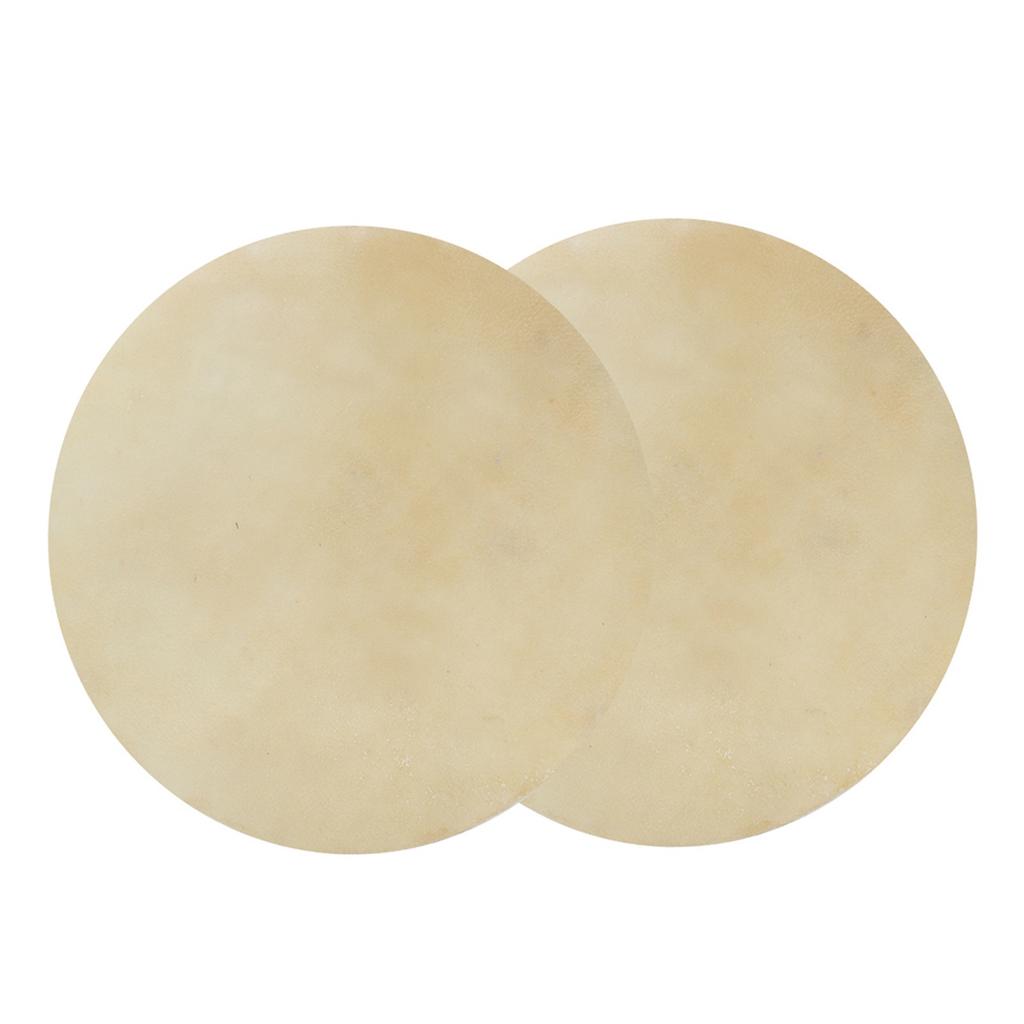 2pcs Drum Head Sheepskin Consistent Clear Sound for African Bongo Drum (12.2in)