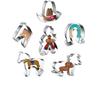 For WESTERN Cowboy Stainless Steel Cookie Cutter Set 6pcs for Baking Cookies Fondant Fruit Sandwiches with Clean Edges