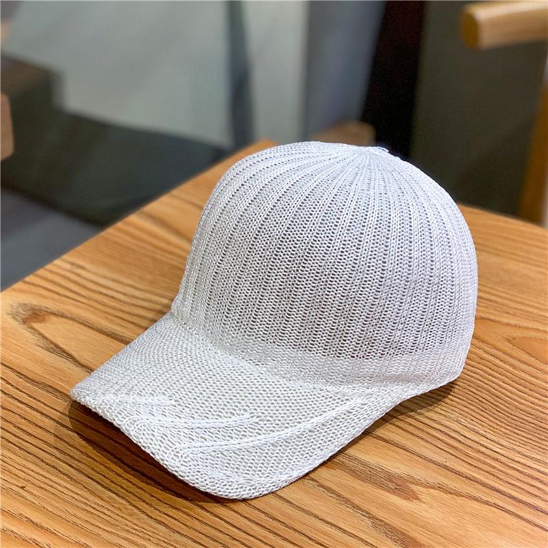 Women's summer baseball cap with hollow-out rhinestones, versatile duckbill cap, Korean style trendy casual sun hat, breathable mesh sun hat