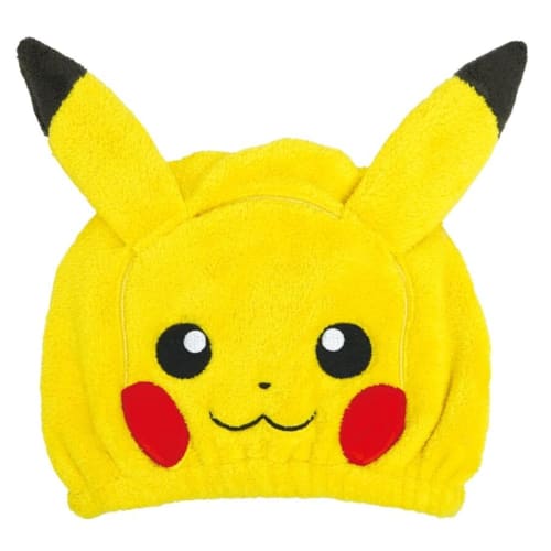 Fluffy Pokemon Pikachu Towel Cap for Bath, Swimming, and Pool Use. Perfect for Adults, Girls, and Kids.