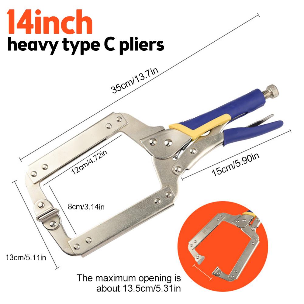 6/9/11/14/18-inch Multi-purpose C-clamp Heavy-duty clamping fixture Welding clamp