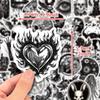 50 Black And White Gothic Black And White Gothic Punk Horror Notebook Graffiti Stickers