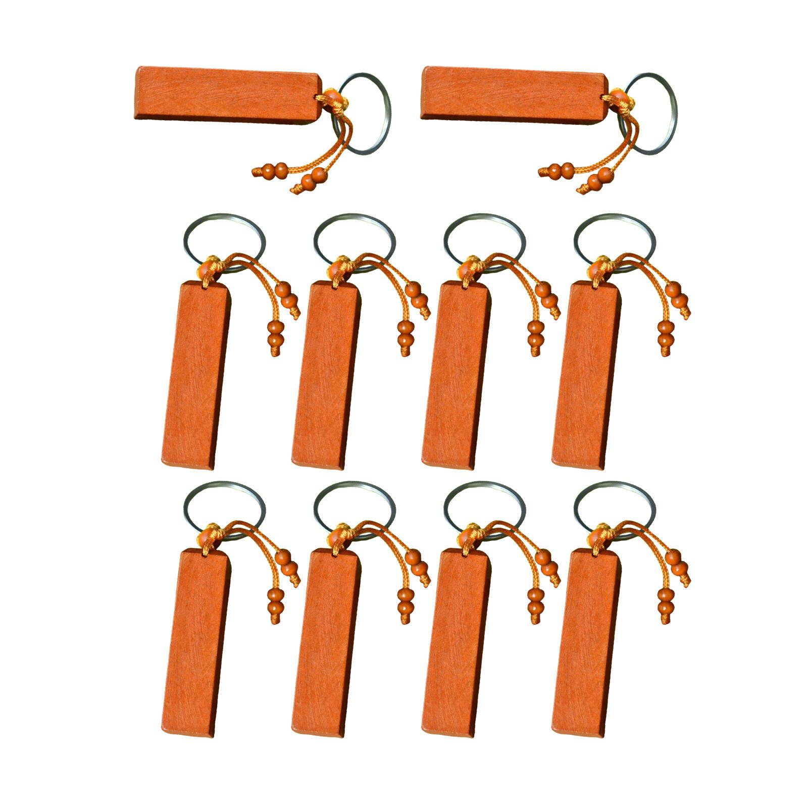 

Набор из 10 пустых брелоков из дзельквы для лазерной гравировки, подарки, гравируемые брелоки, незаконченный деревянный брелок-подвеска