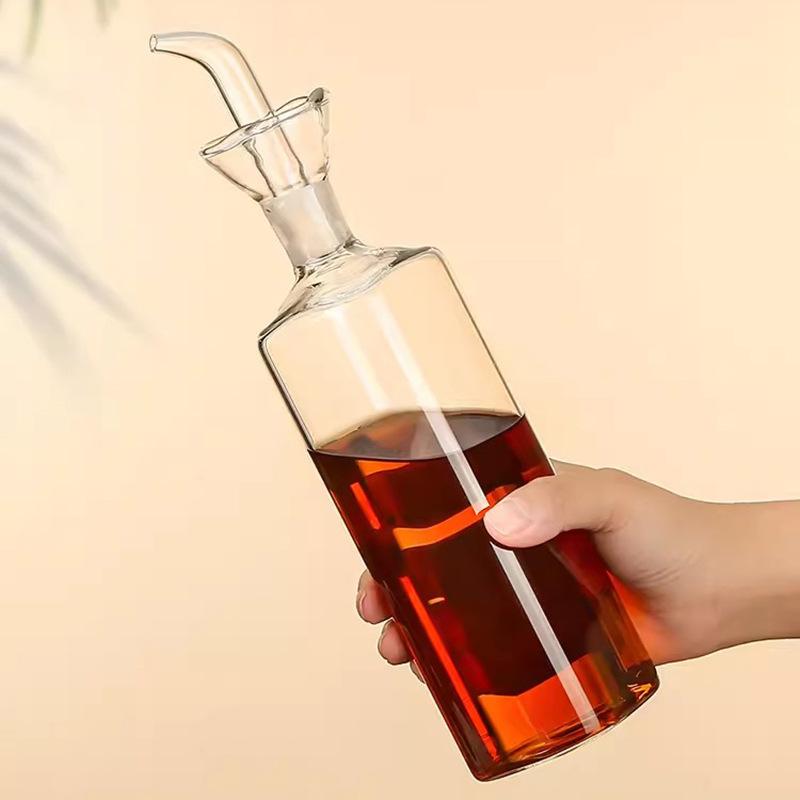 Household Leak Proof Oil Vinegar Pots Kitchen Soy Sauce Pot Tank Seasoning Bottle High Borosilicate Glass Oil Pot