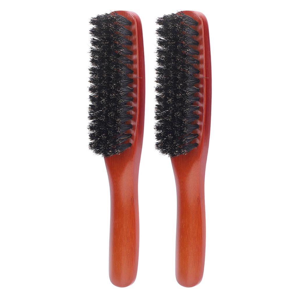 2pcs Men Shaving Brush Hairdressing Wooden Beard Brush Oil Head Styling Comb for Beard Styling