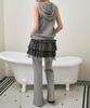 THE GREEN LAB Pocket Bootcut Dot Pants [Melange Gray]
