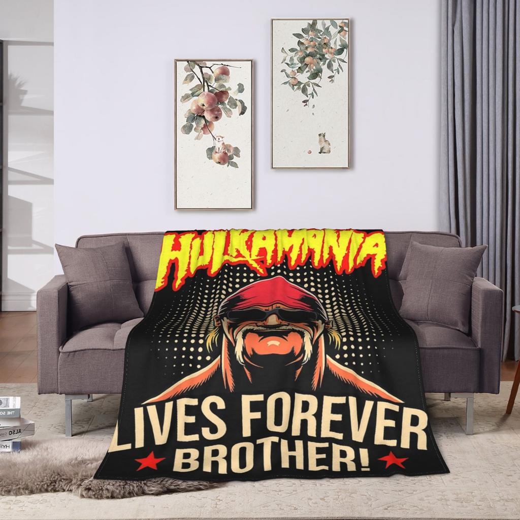 Hulk Hogan Legend Memorial Wrestling Blankets Fleece  Winter  Multi-function Soft Throw Blanket for Bed Couch Bedspread
