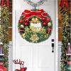30CM Weihnachtskranz Haustür Hängende Ornamente Künstlicher Kranz Glocke Geschenk Schleife Sterne für Weihnachtsbaum Heim Fensterdeko