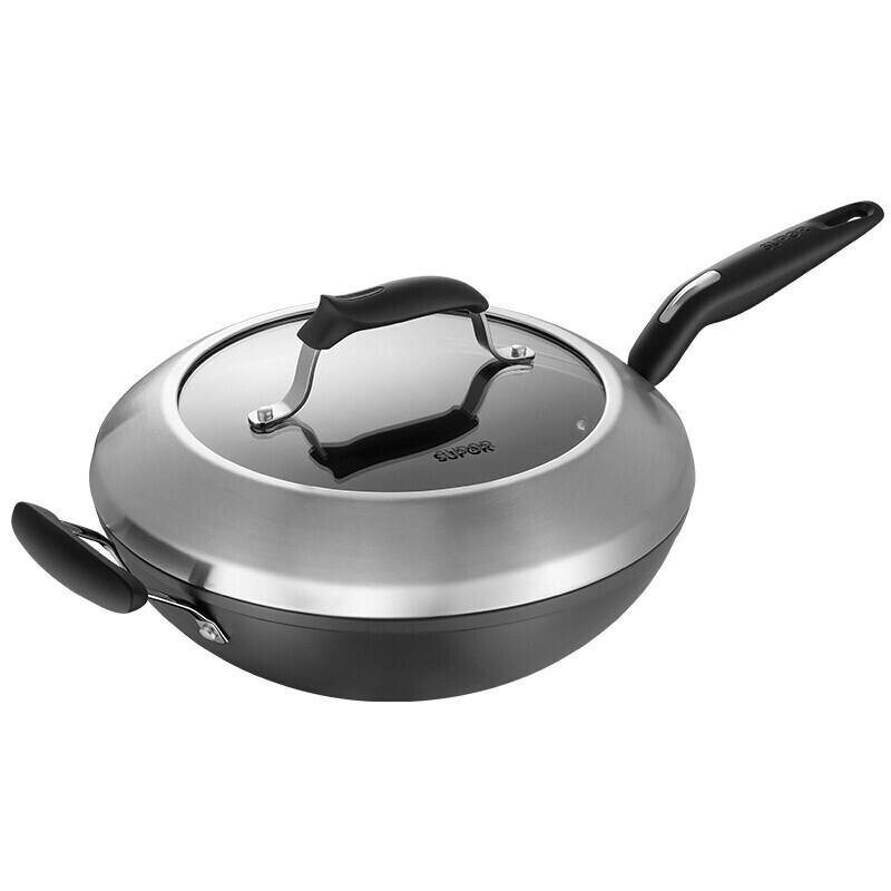 Supor Titanium Non-stick Wok with Fire Red Dot Indicator