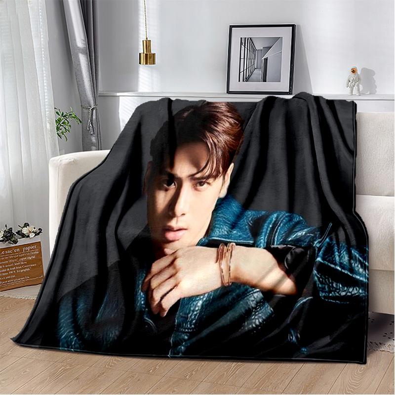 

3D Jackson Wang Singer Star Soft Plush Blanket,Flannel Blanket Throw Blanket for Living Room Bedroom Bed Sofa Picnic Kids Gift 75x90cm