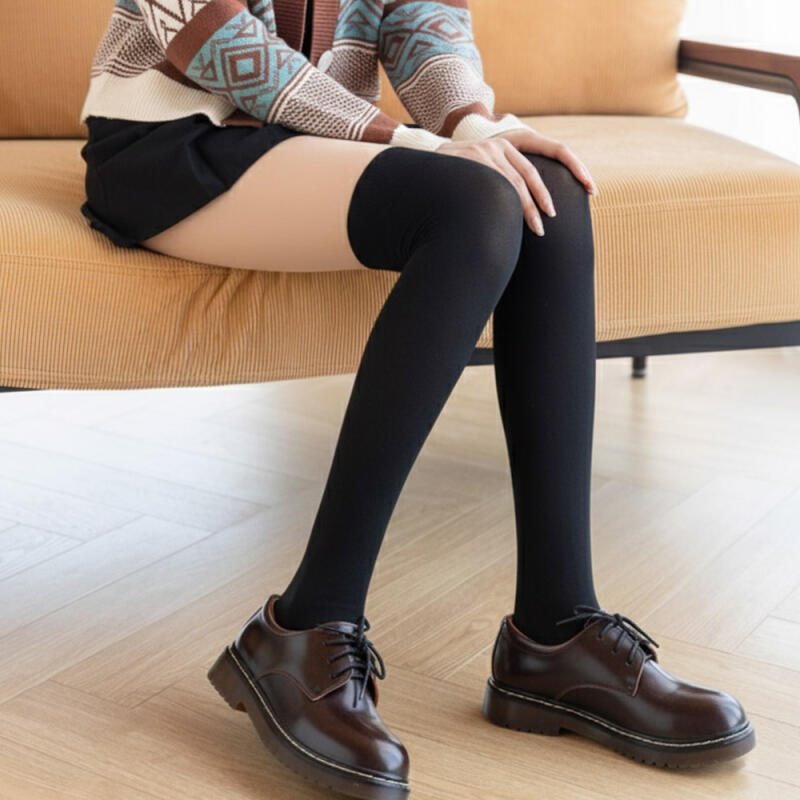 

Luanne Winter Fleece Two-Tone Stockings, Cold-Wet Tights, 200D R284 Black length L