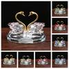 -encrusted Swan Figurines Exquisite Crystal Home Decoration Glass Swans  Car Interior