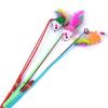 3Pcs Fake Mouse Feather Wand Chases Exercise Cat Teaser Stick Interactive Toy