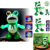 Popular Electric Dancing Frog Toy With Light And Sound Effects Wholesale For Street Vendors