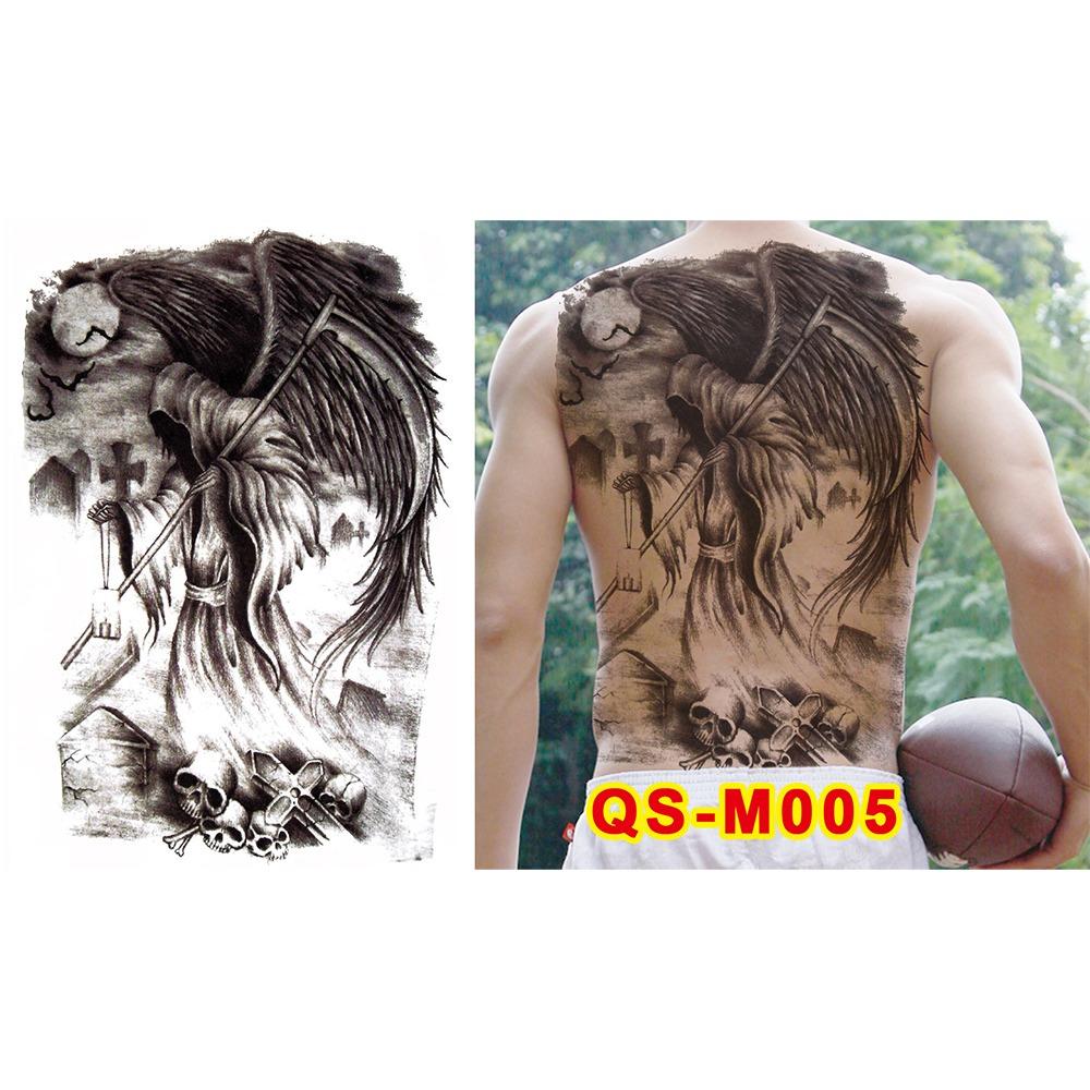 Water Transfer Printing Full Back Tattoo Sticker Buddha Pattern Full Back Temporary Tattoos  Unisex