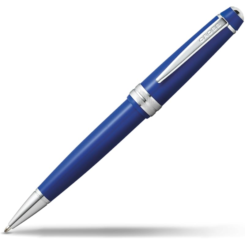 Cross Bailey Light Refillable Ballpoint Pen Presented in a Everyday Gift Box - Medium Point, Black Ink, Polished Blue