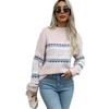 Chenille Europe and the United States Foreign Trade Christmas Knitwear 2024 Fall and Winter New Half-high Neck Snowflake Sweater Women