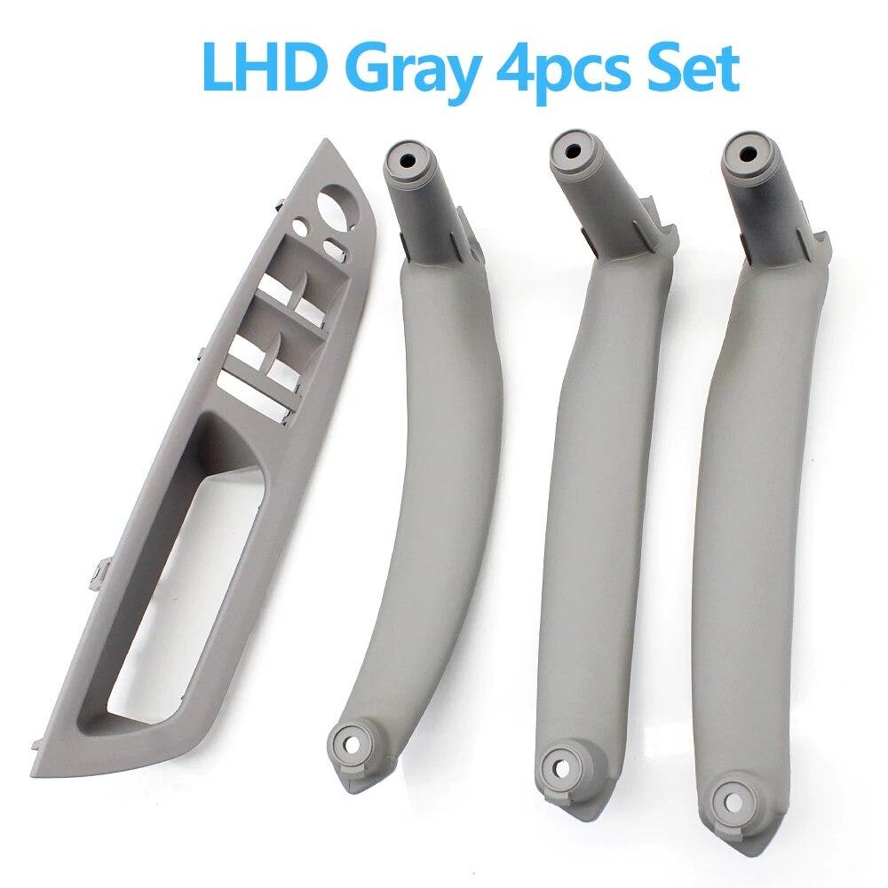 

LHD RHD 4 шт. в комплекте, панель переключателя двери, окна, подлокотник, накладка на ручку для BMW X5 X6 E70 E71 E72 2007-2014 LHD Gray Set