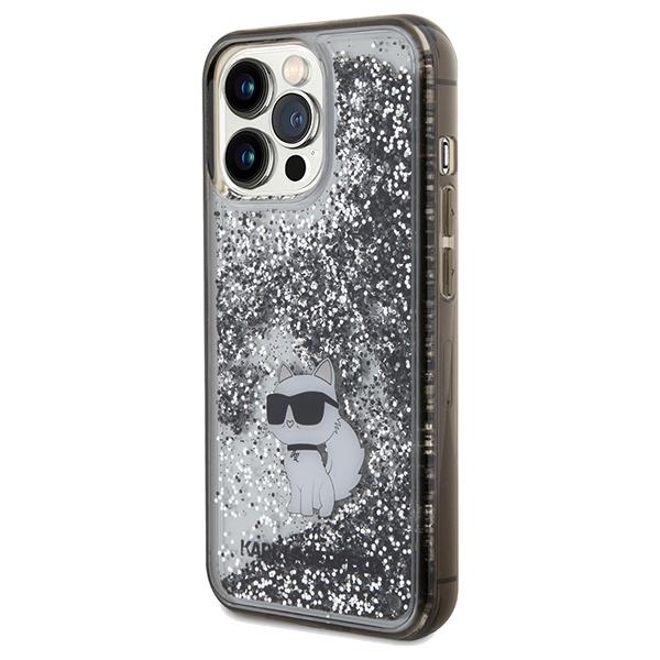 Karl Lagerfeld Klhcp13Llkcnsk Iphone 13 Pro / 13 6.1 Transparent Hardcase Liquid Glitter Choupette