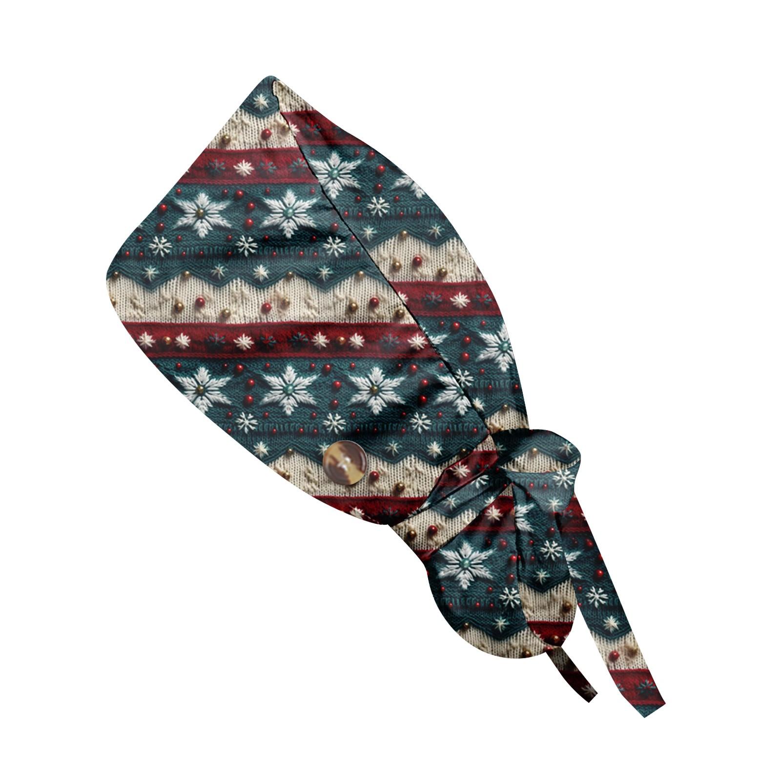 

Модная рождественская рабочая кепка с принтом, повседневная женская кепка с хвостиком, кепка с повязкой, кепка Baotou One Size