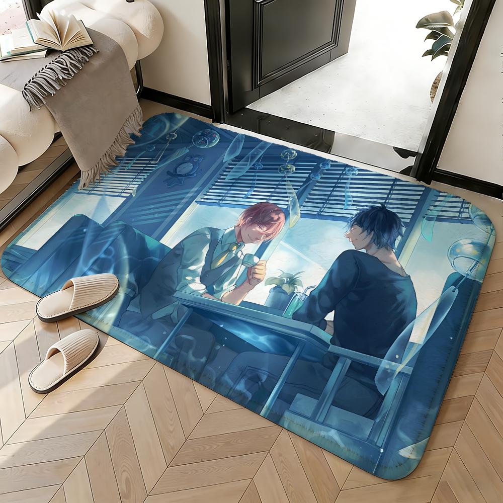 Soft Absorbent Non-Slip Rug Anime T-Ten CountS Floor Mat Home Decor Doormat Bedroom Floor Mat Shower Carpet
