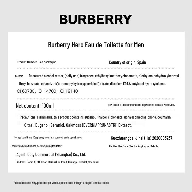 Burberry Hero Men's Fragrance Collection