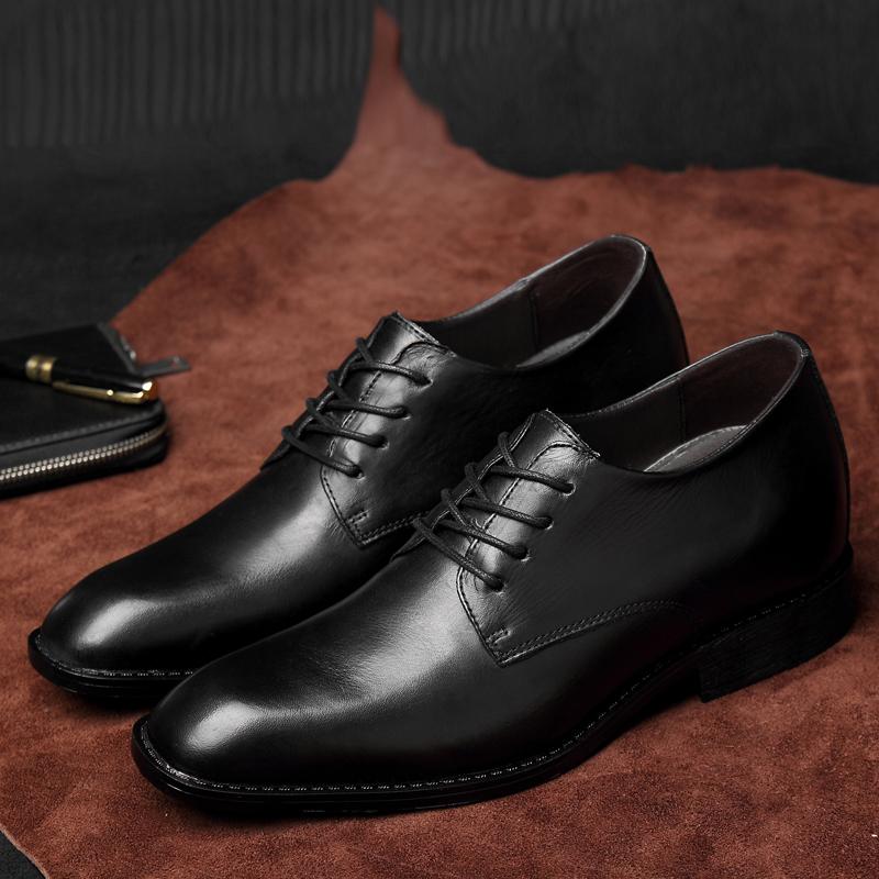 

Мужские туфли-оксфорды, классические итальянские мужские туфли из натуральной кожи, на шнуровке, черные, для офиса, свадьбы, торжественные туфли для мужчин 9 чёрный