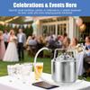 6L(1.6 Gallon) Cornelius Keg,304 Stainless Steel Draft Beer Keg with Ball Lock Disconnect,Homebrew Keg Dispensering Set For Paty