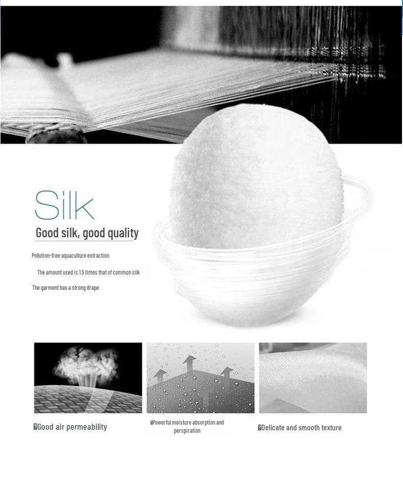 Women's Medium-Length Mulberry Silk Dress, 2022 Spring Collection