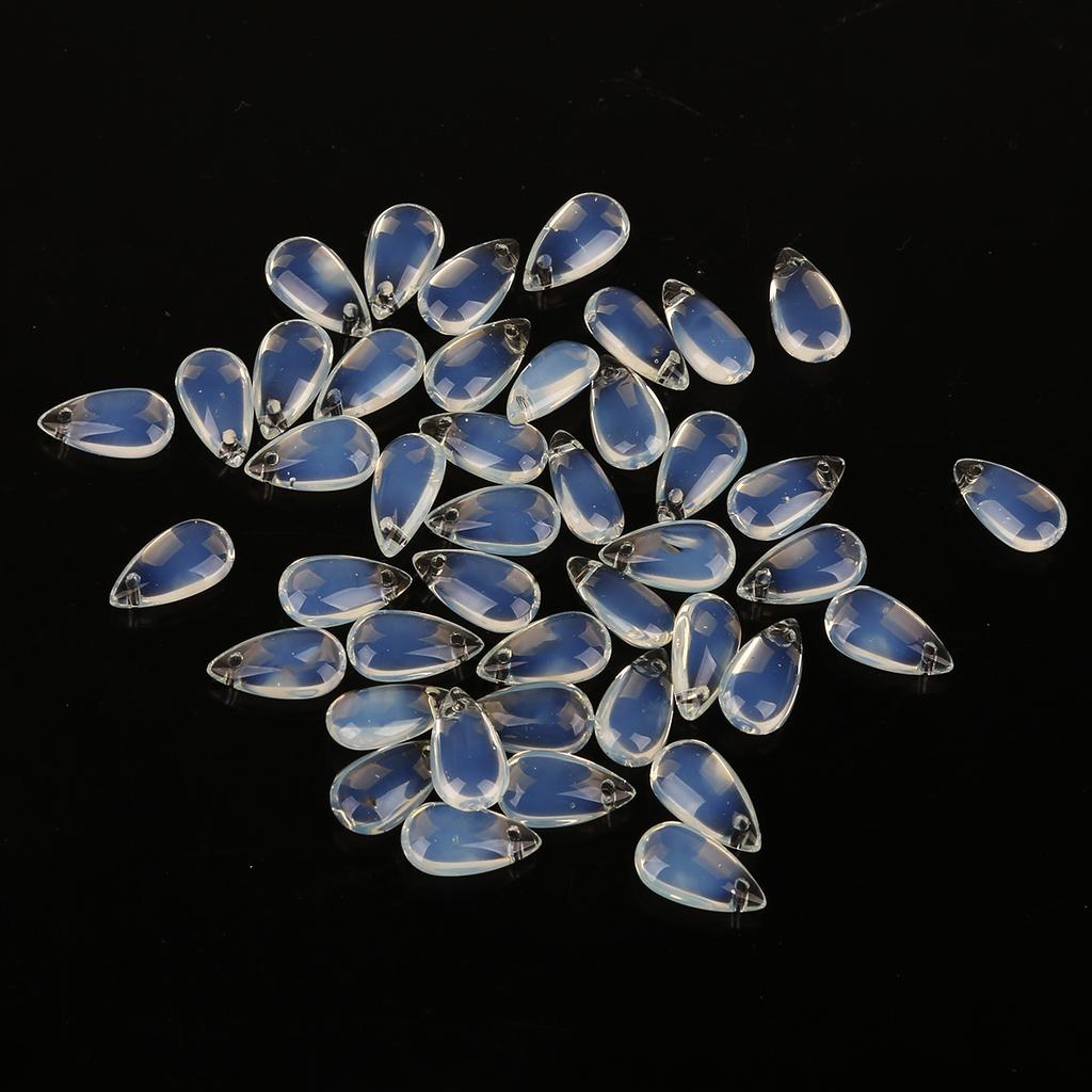 8*14mm Water Drop Czech Glaze Beads Handmade Diy Semi-transparent Teardrop Pendant Glass Accessories Material Loose Beads Beads for Jewelry Making