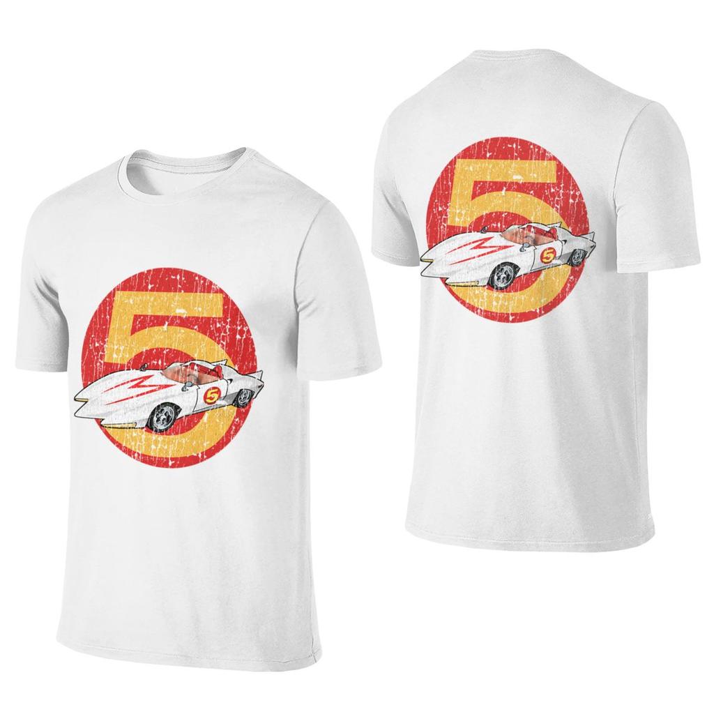 Mach 5 Distressed Vitage American Style Reversible Tshirt Minimalist Street Style Home Comfort Unisexs Tshirts