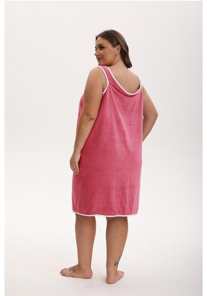 Large Coral Fleece Bathrobe: Soft, Thick, Absorbent, with Cute Bow Pocket - Wearable Bath Towel Sling Dress