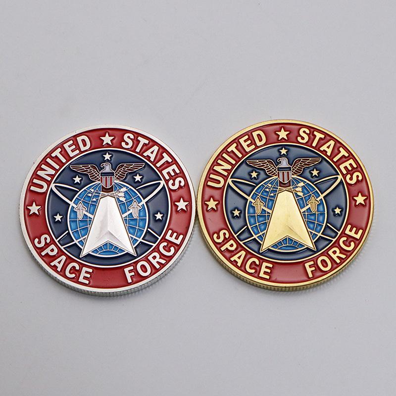 American space commemorative coin, gold and silver commemorative medal, coin