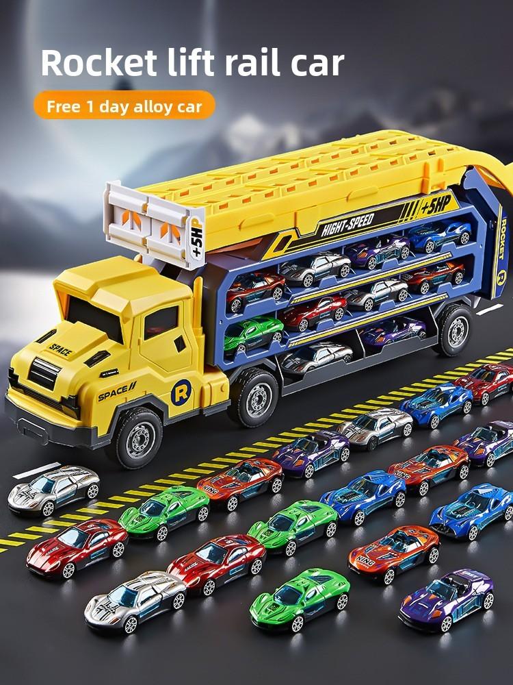 Dinosaur Rocket Orbiter Vehicles Alloy Car Toy Set For Kids Learning And Play