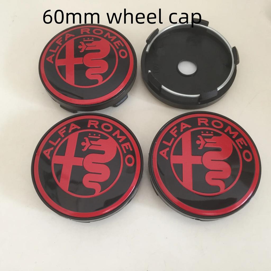 4 stuks 56mm 60mm 68mm Voor Alfa Romeo 147 156 159 Auto embleem Wielnaaf Centerkap Badgehoezen sticker Decals Styling