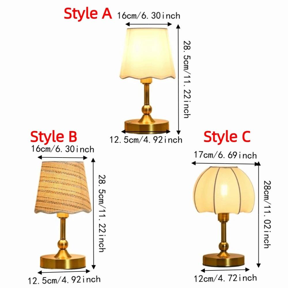 Nordic Style LED Table Lamp Vintage Gold Bedside Lamp Retro Desk Lamp Atmosphere Lamp  Hotel