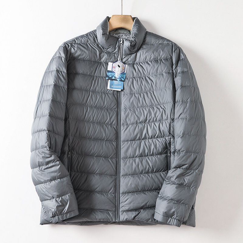 Men's and Women's Couple Style Winter Stand Collar Casual Warm Versatile Everyday White Duck Down Jacket
