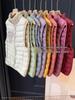 Women's Lightweight White Duck Down Vest: Short Stand-Up Collar Inner Layer for Winter