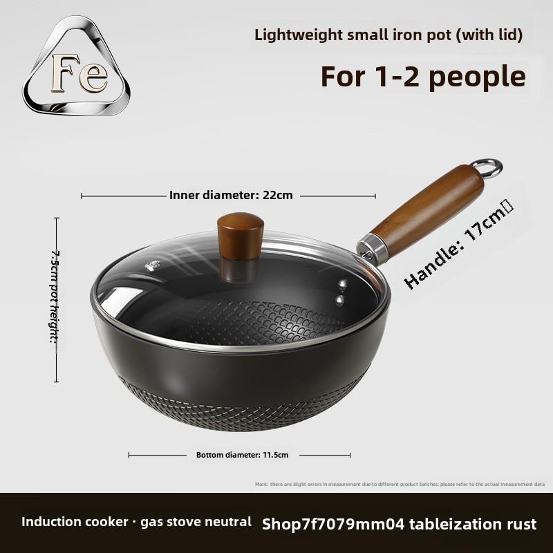 

2025 г. Новая маленькая чугунная кастрюля без покрытия, индукционная плита, газовая плита, универсальная сковорода для жарки, сковорода с плоским дном для тушения и жарки