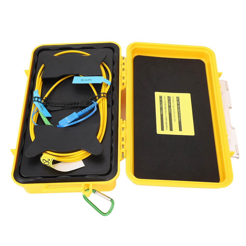 SC SC UPC 2KM OTDR Launch Cable Waterproof Portable Launch Cable Box for SM 1310 1550nm Single Mode Cable