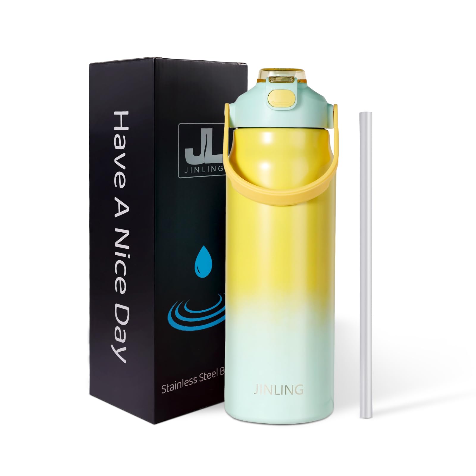 

JINLING 1800ml Large Capacity 1.8 Liter Thermos Water Bottle with Vacuum Insulation, Keeps Drinks Hot or Cold, Stainless Steel 316 Wide Mouth,