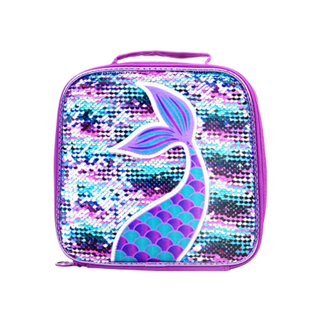 New Cartoon Sequin Mermaid Tail Children s Lightweight Double Rod Backpack 46x33x79 cm