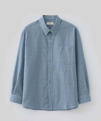 Pabeulega Shine Check Shirt (Emerald Blue)