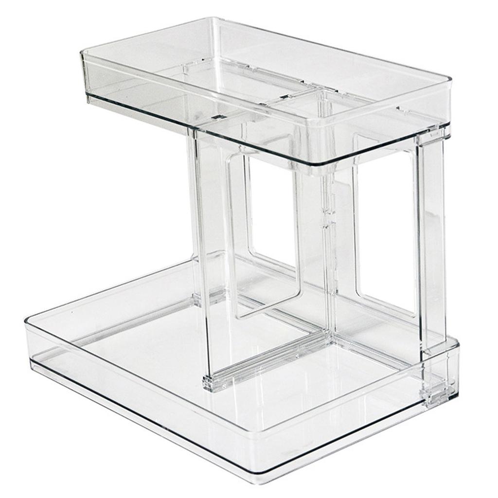 Double Layers Desktop Storage Rack Modern   Makeup Shelf   for Vanity Bathroom
