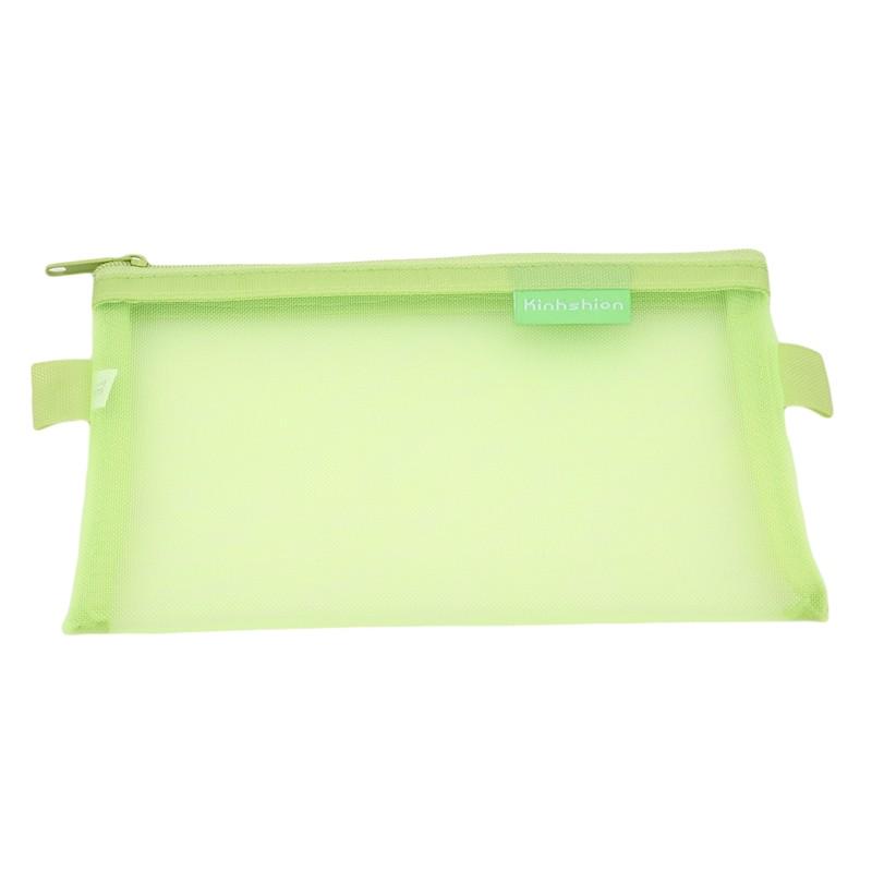 Simple Transparent Mesh Case Office Student Pencil Cases Nylon Kalem Kutusu School Supplies Pen Box