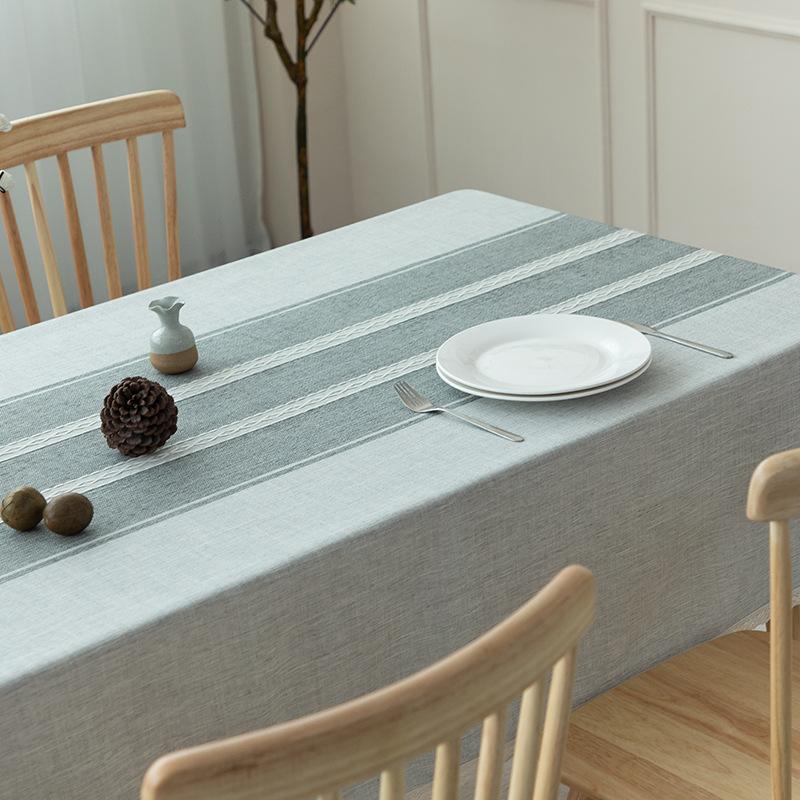 Henggang Waterproof Tablecloth Household Cotton And Linen Dining Table Cloth Anti-Penetration Table Mat Book Tablecloth Cover Towel