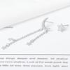 Fashionable Asymmetric Star Moon Rhinestone Tassel Earrings Unique Design Dangle Ear Studs For Women