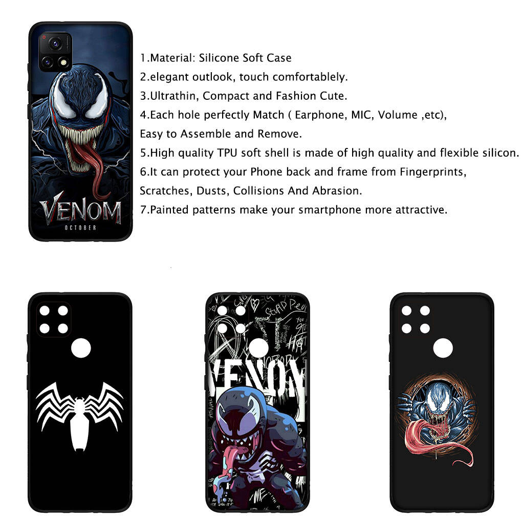 Cover for iPhone 17 16 15 Xiaomi Poco Redmi Note 14 13 12 11 Pro Max 9 16e Samsung Galaxy S25 S24 S23 A06 A56 OPPO Huawei Venom Comics Phone Case